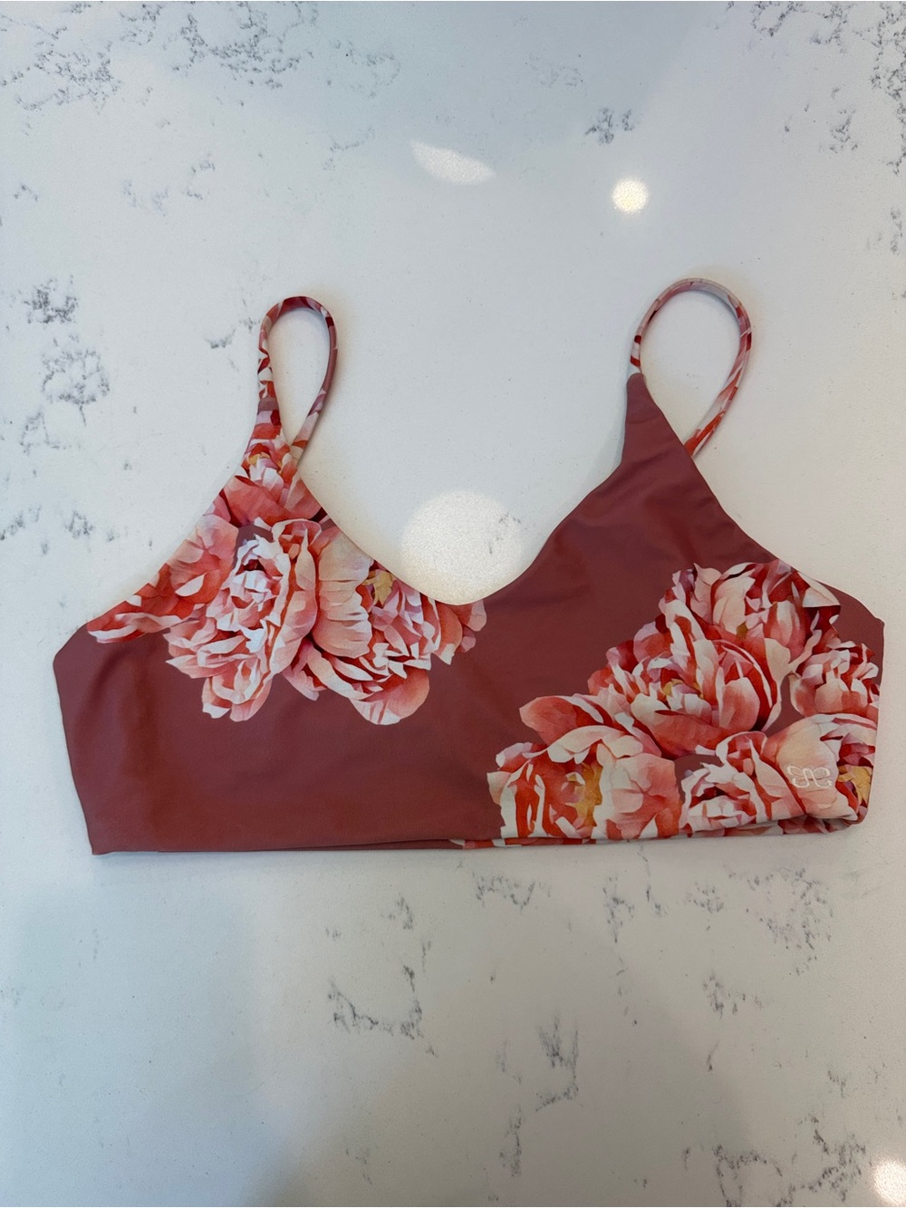 Albion Fit Floral Olivia Bikini Swim Top size medium
